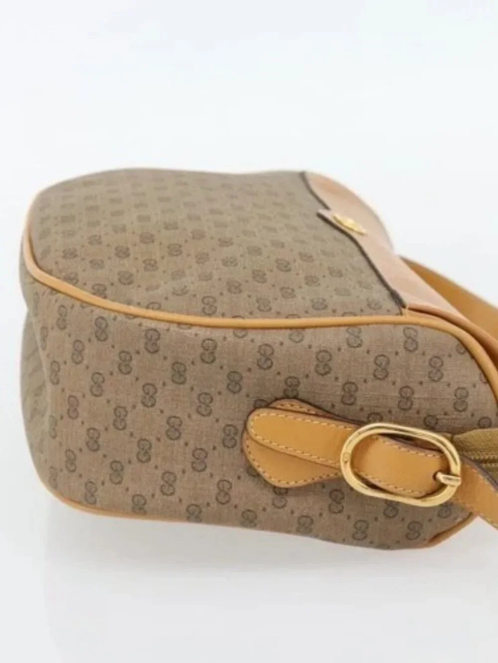 GUCCI Micro GG Supreme Shoulder Bag PVC Beige Gold 001 115 4001 Auth 182404 - Picture 4 of 16